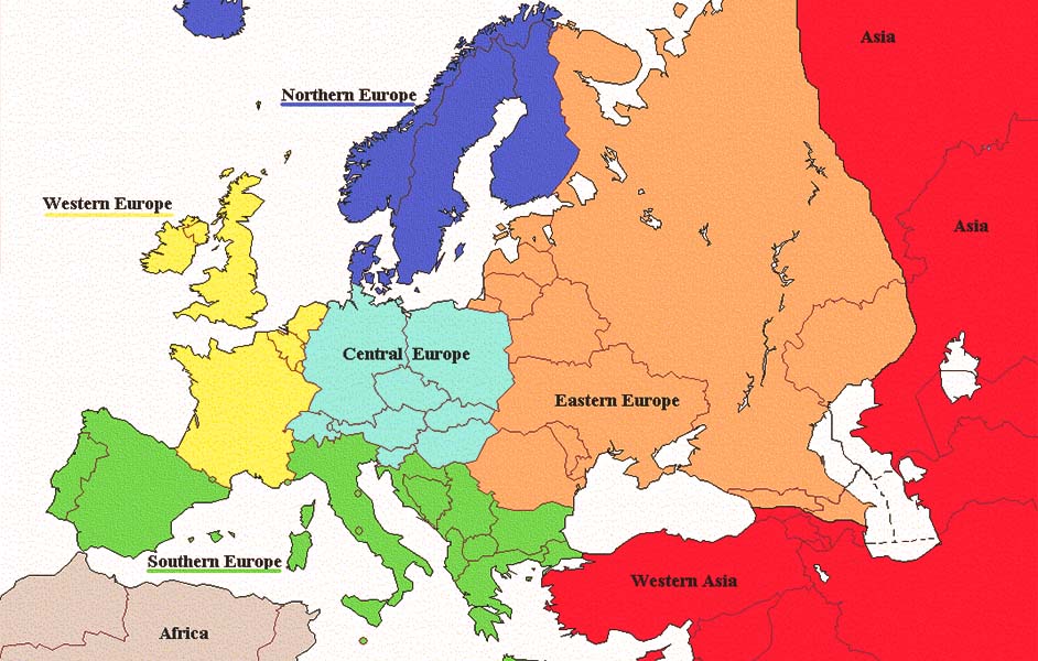 Europe region map