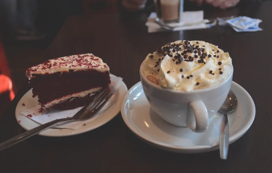 Dessert coffee from a local cafe