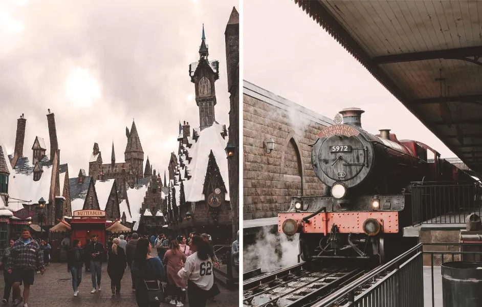 Where is Harry Potter World - Hogwarts Express linking Hogsmeade and Diagon Alley