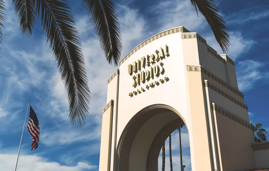 Universal Studios Hollywood entrance sign