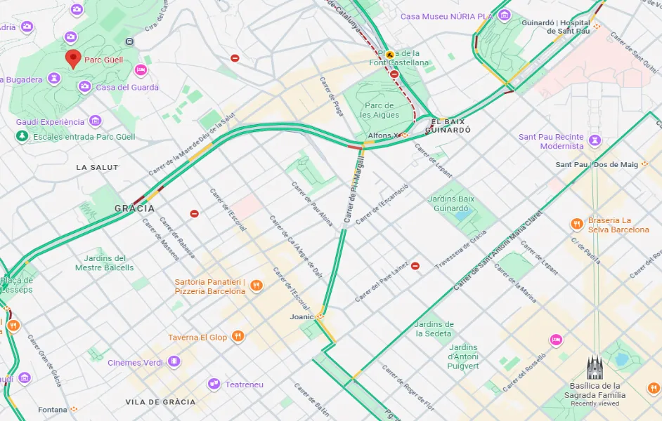 A Map to the Best Park Güell Entrances