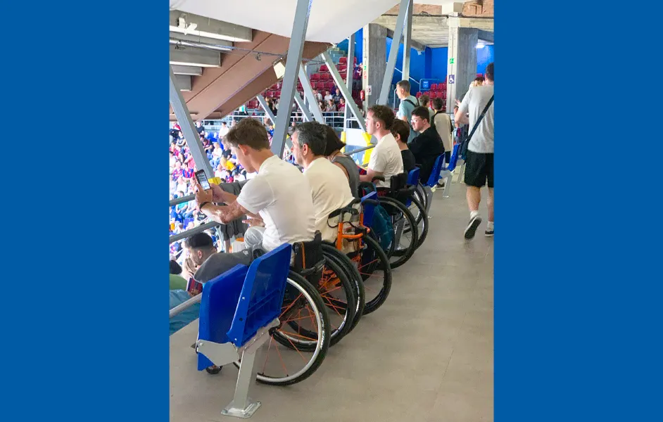 Wheelchair seating section view