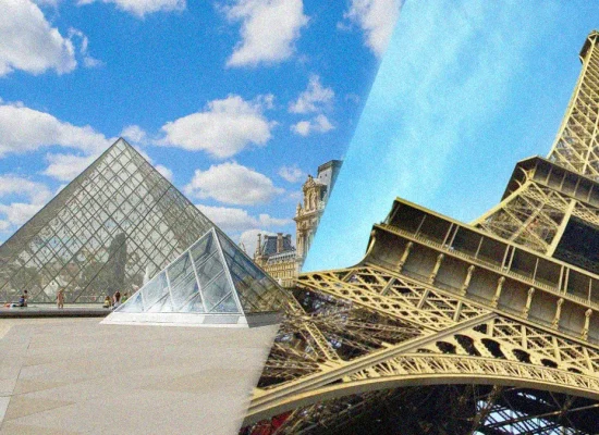 louvre museum to eiffel tower