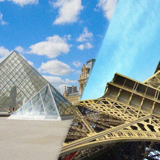 louvre museum to eiffel tower