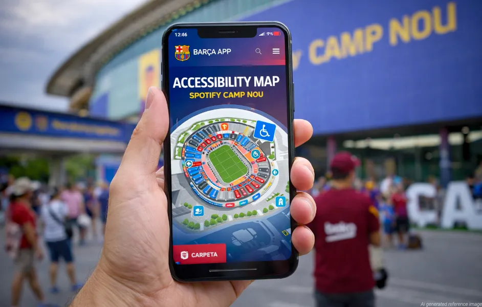 Spotify Camp Nou phone screen